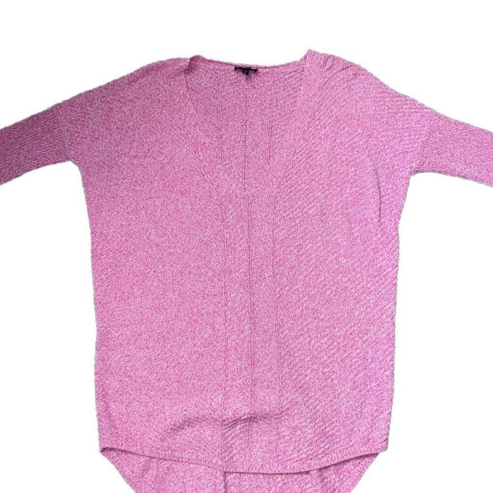 Express Pink V-Neck Knit Sweater 3/4 Sleeves Womens Size Medium